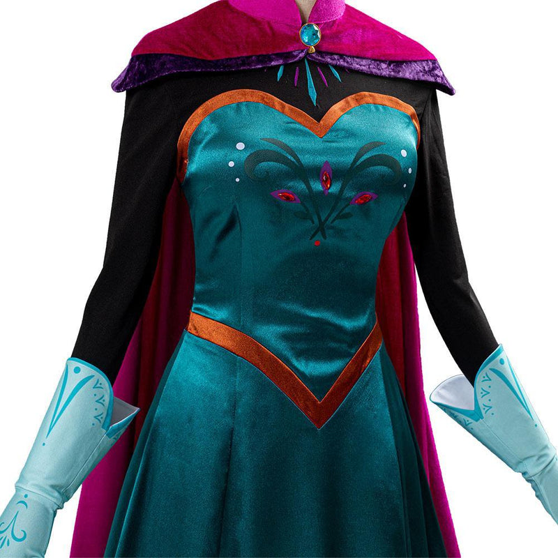 Movie Frozen frozer Elsa Queen Costume Women Dress Outfit Halloween Carnival Costume Cosplay Costume - CrazeCosplay