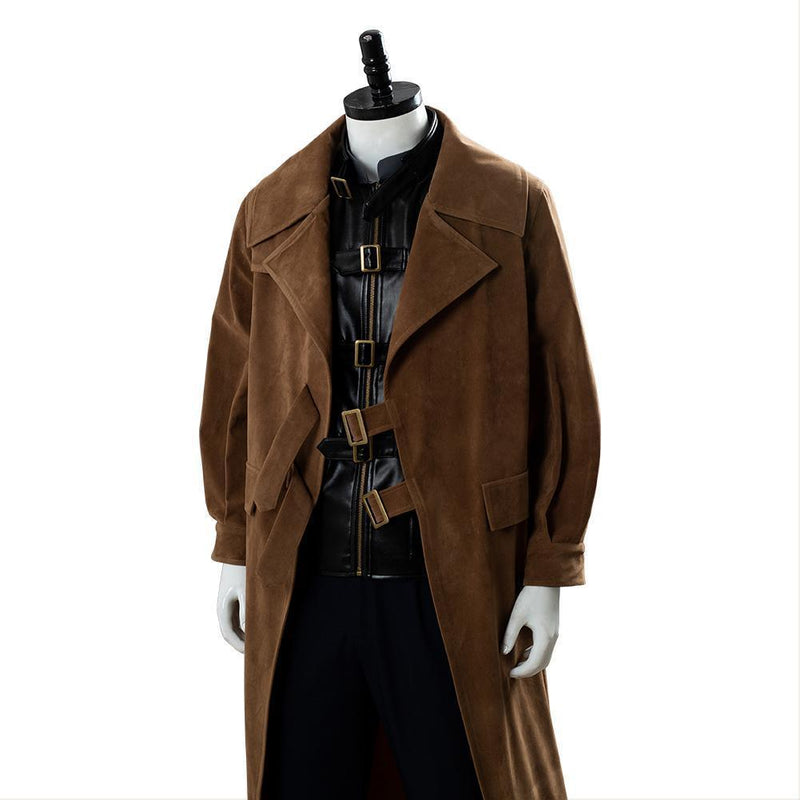 Harry Potter Alastor Moody Mad Eye Moody Trench Coat Vest Outfit Brown Cosplay Costume Halloween Outfit Full Set - CrazeCosplay