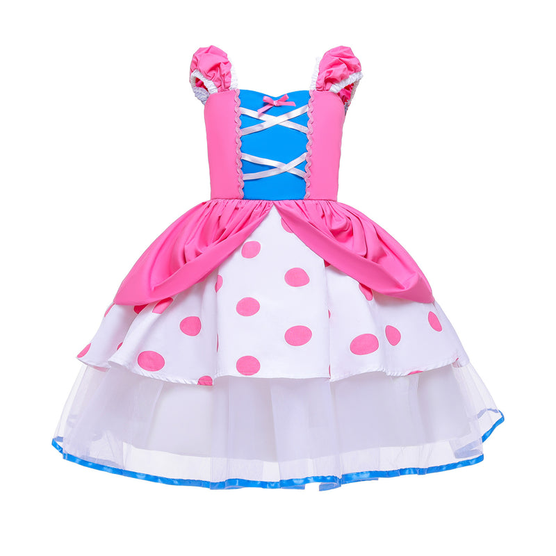 Toddler Bo Peep Dress Kids Toy Story Little Bo Peep Cosplay Costume - CrazeCosplay