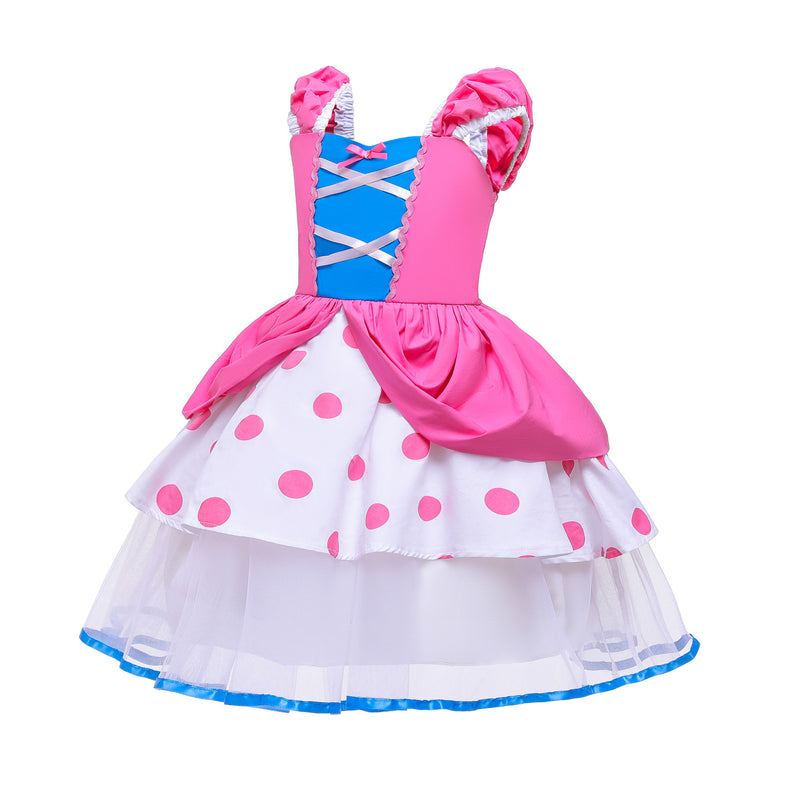 Toddler Bo Peep Dress Kids Toy Story Little Bo Peep Cosplay Costume - CrazeCosplay