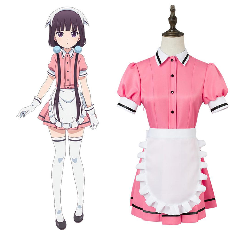 Blend S Maika Sakuranomiya Maid Dress Cosplay Costume - CrazeCosplay