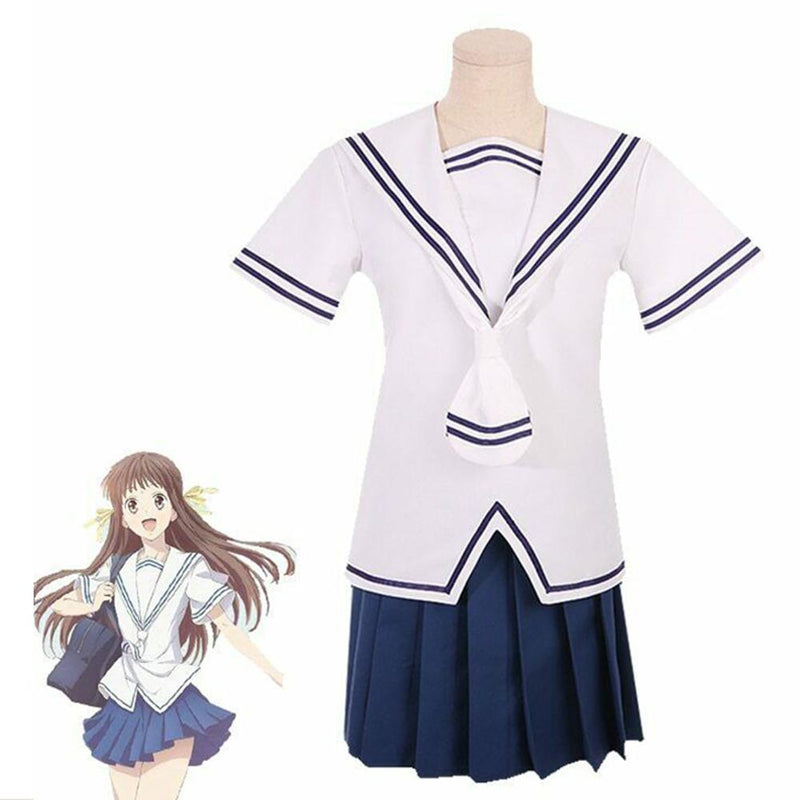 Anime Fruits Basket 2001 2019 Tohru Honda Cosplay Costume Summer School Uniform Girls Sailor Uniform - CrazeCosplay