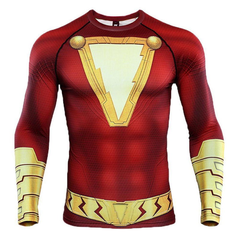 Dc Shazam Round Collar Printed Shirt - CrazeCosplay