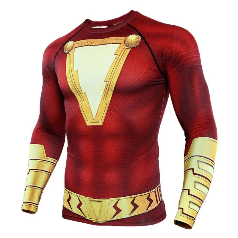 Dc Shazam Round Collar Printed Shirt - CrazeCosplay