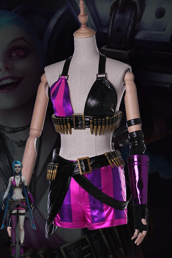 League Of Legends Lol Jinx Outfit Cosplay Costume - CrazeCosplay