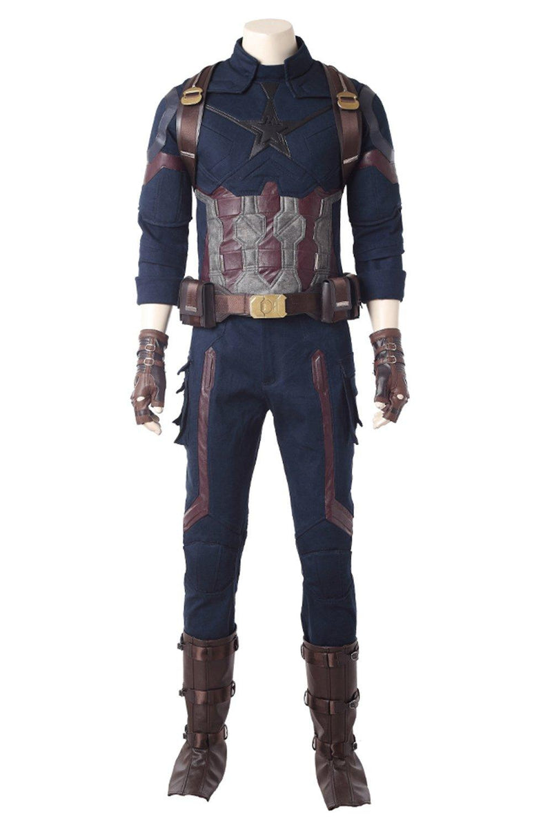 Avengers 3 Infinity War Captain America Steven Rogers Outfit Uniform Suit Cosplay Costume - CrazeCosplay