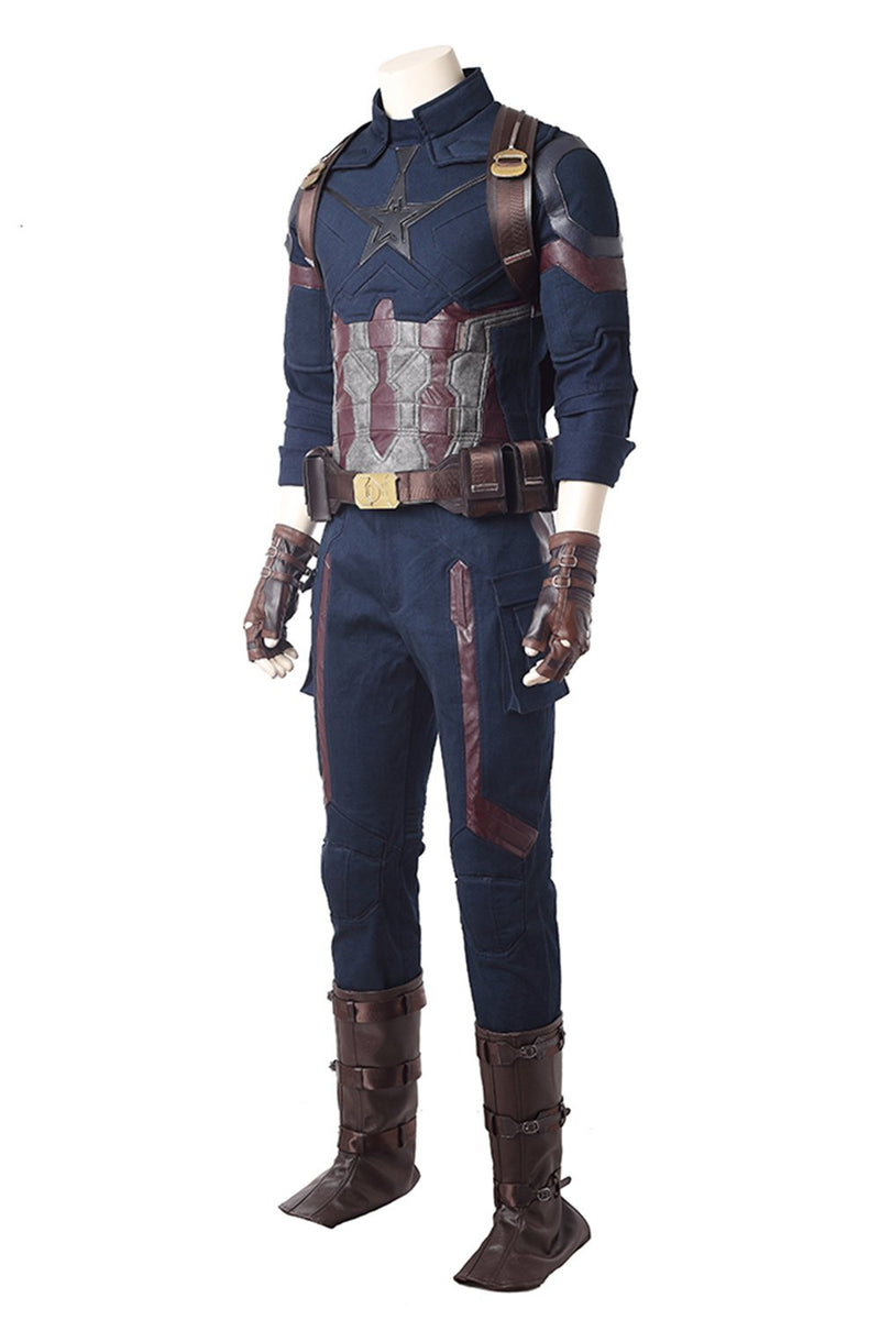 Avengers 3 Infinity War Captain America Steven Rogers Outfit Uniform Suit Cosplay Costume - CrazeCosplay