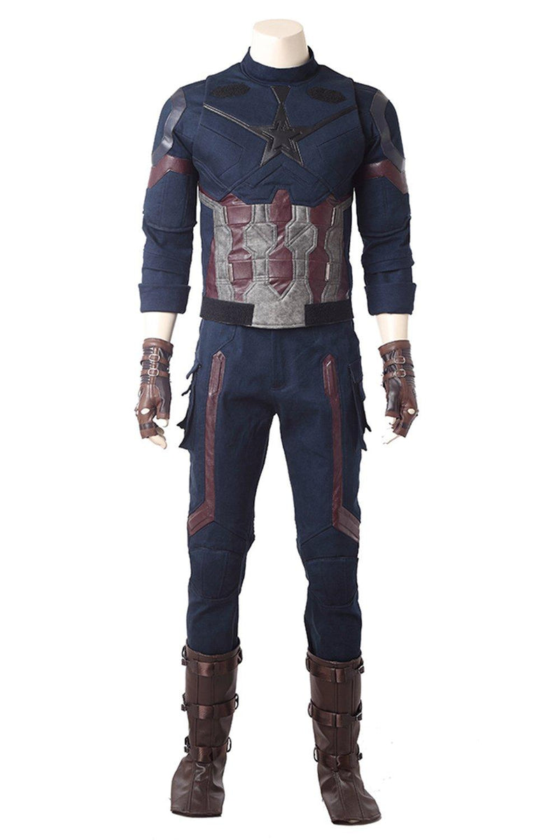 Avengers 3 Infinity War Captain America Steven Rogers Outfit Uniform Suit Cosplay Costume - CrazeCosplay