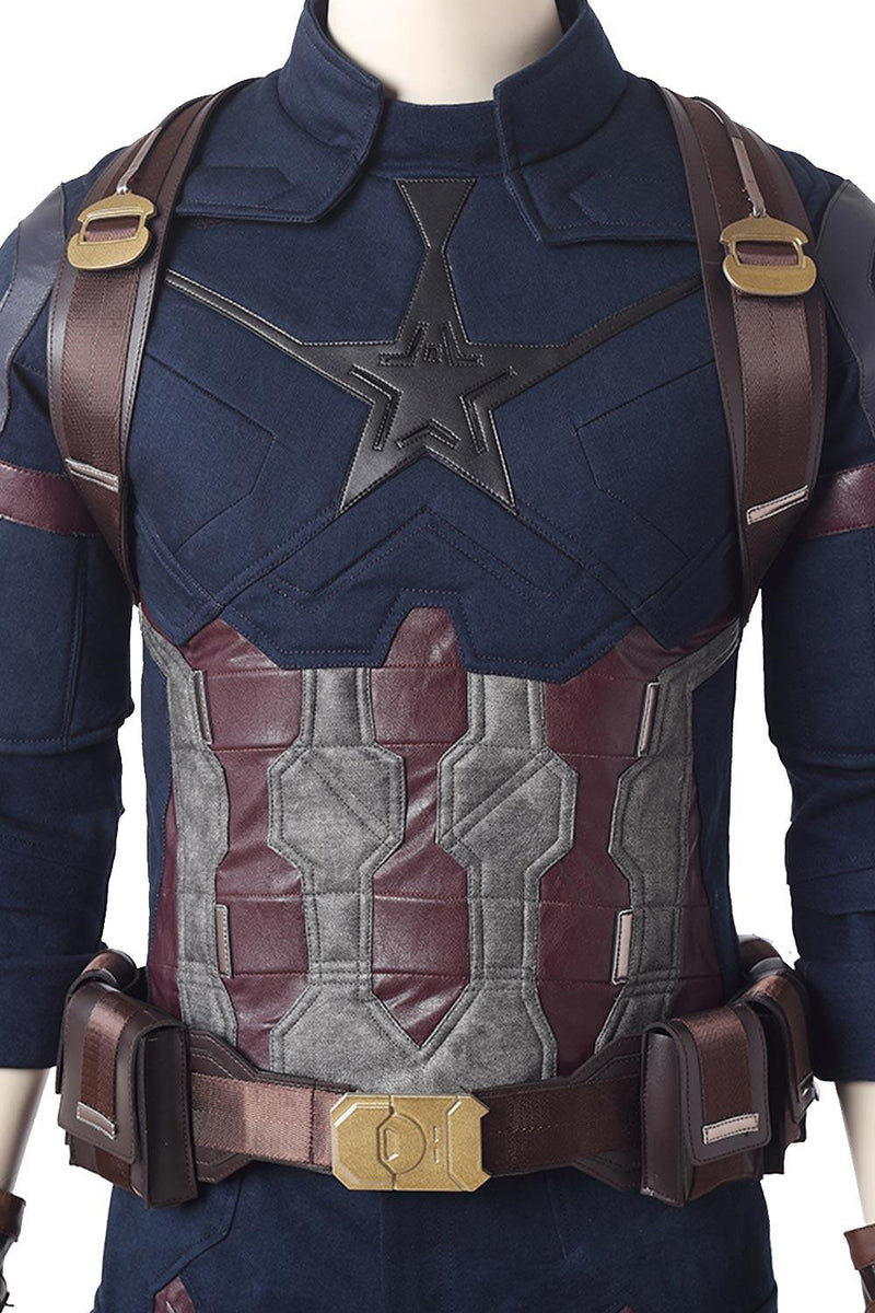 Avengers 3 Infinity War Captain America Steven Rogers Outfit Uniform Suit Cosplay Costume - CrazeCosplay