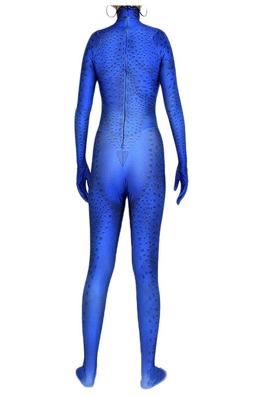 Marvel X Men Mystique Raven Darkholme Blue Jumpsuit Cosplay Costume - CrazeCosplay