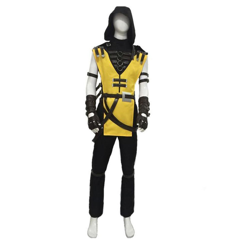Game Mortal Kombat 11 mk11 Scorpion Hanzo Hasashi Outfit Cosplay Costume For Male Female-CrazeCosplay