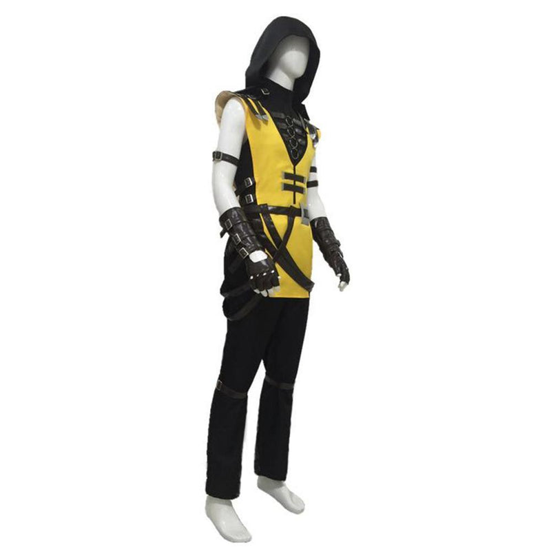 Game Mortal Kombat 11 mk11 Scorpion Hanzo Hasashi Outfit Cosplay Costume For Male Female-CrazeCosplay