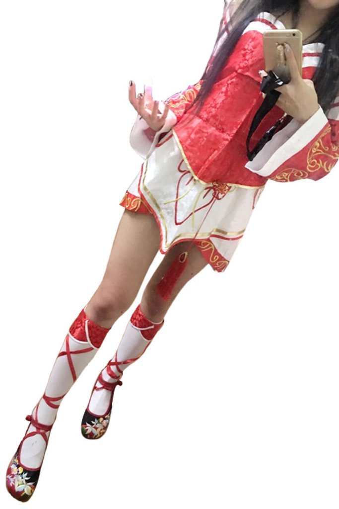 Lol League Of Legends Ahri The Nine Tailed Fox Classic Outfit Cosplay Costume - CrazeCosplay