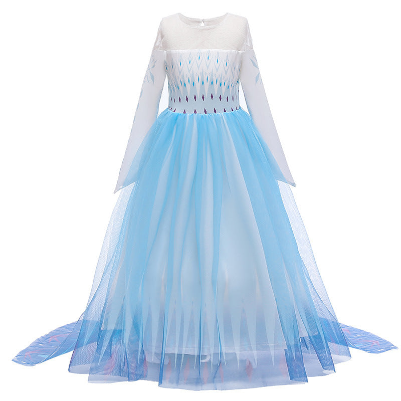 Frozen frozer 2 ii Princess Elsa Fancy Dress For Kids Girls Cosplay Costume