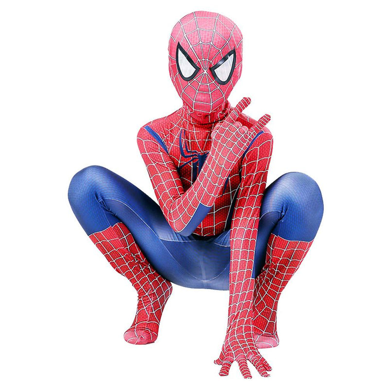 Kids Halloween Boys Raimi Spider-Man Peter Parker Original Jumpsuit Cosplay Costume - CrazeCosplay
