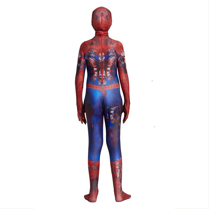 Kids spiderman skull suit Cosplay spandex full Bodysuit latex zentai - CrazeCosplay