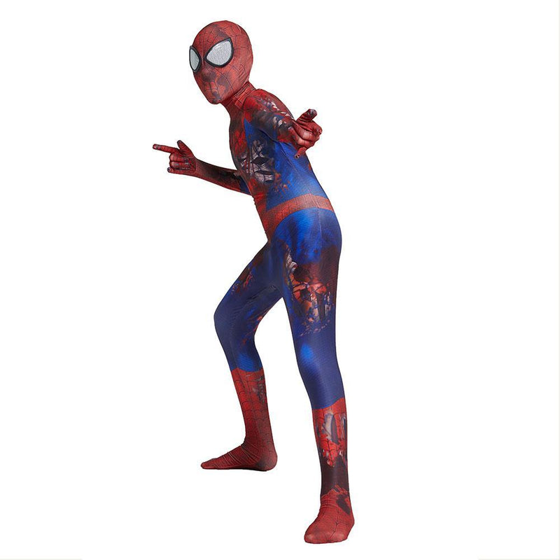 Kids spiderman skull suit Cosplay spandex full Bodysuit latex zentai - CrazeCosplay