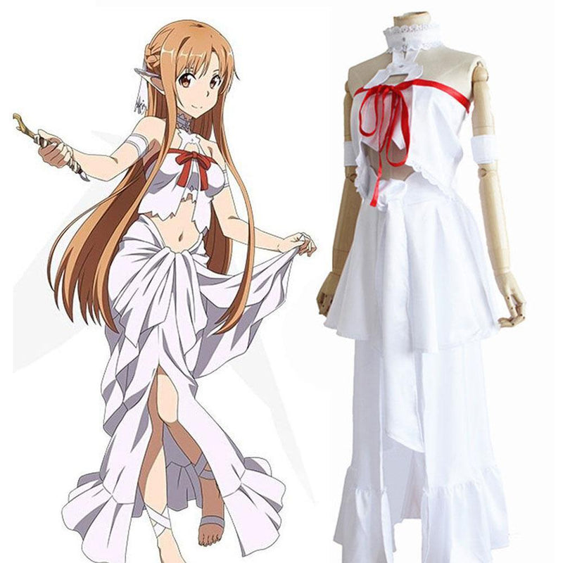 Sword Art Online Asuna Yuuki Asuna Dress Cosplay Costume - CrazeCosplay