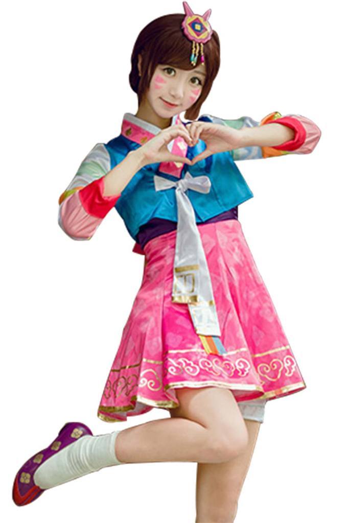 Overwatch Ow Dva Hana Song Korean Traditional Cosplay Costume - CrazeCosplay