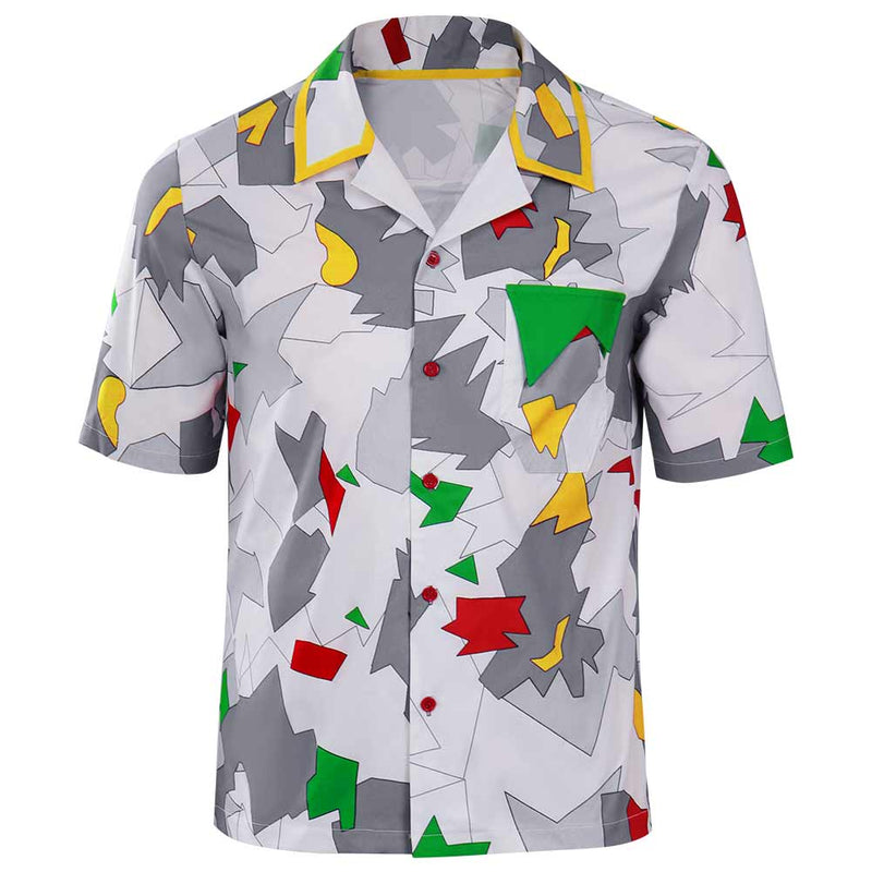 Adult Stranger Things Season 4 Shirts Dustin Henderson Men Cosplay Costume Summer Short Sleeve Casual Shirt - CrazeCosplay