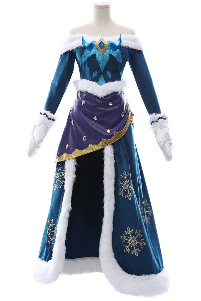 League Of Legends Soraka Snowdown Skin Outfit Cosplay Costume Female - CrazeCosplay