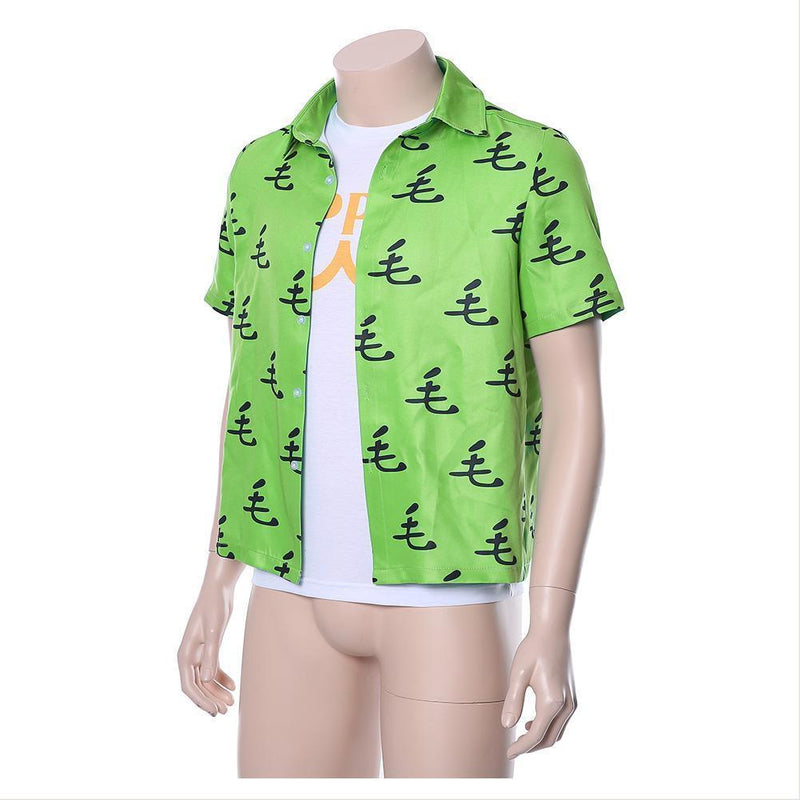 One Punch Man Saitama Oppai Casual Shirt Tee Green Ver - CrazeCosplay