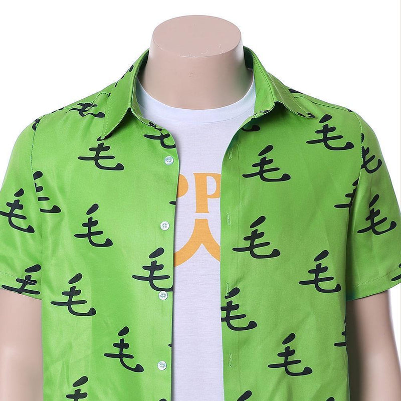 One Punch Man Saitama Oppai Casual Shirt Tee Green Ver - CrazeCosplay