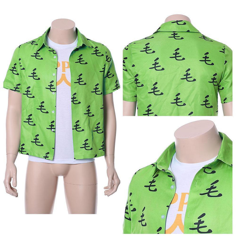 One Punch Man Saitama Oppai Casual Shirt Tee Green Ver - CrazeCosplay