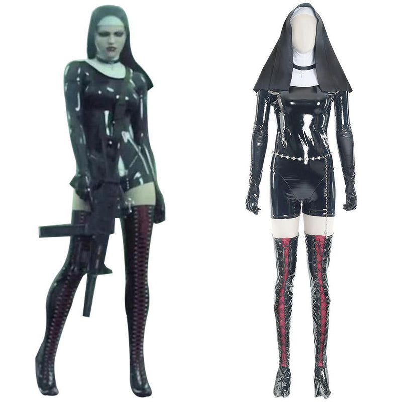 Hitman 5 Absolution Sister Rosewood Orphanage Nun Outfit Black Uniform Halloween Carnival Cosplay Costume - CrazeCosplay