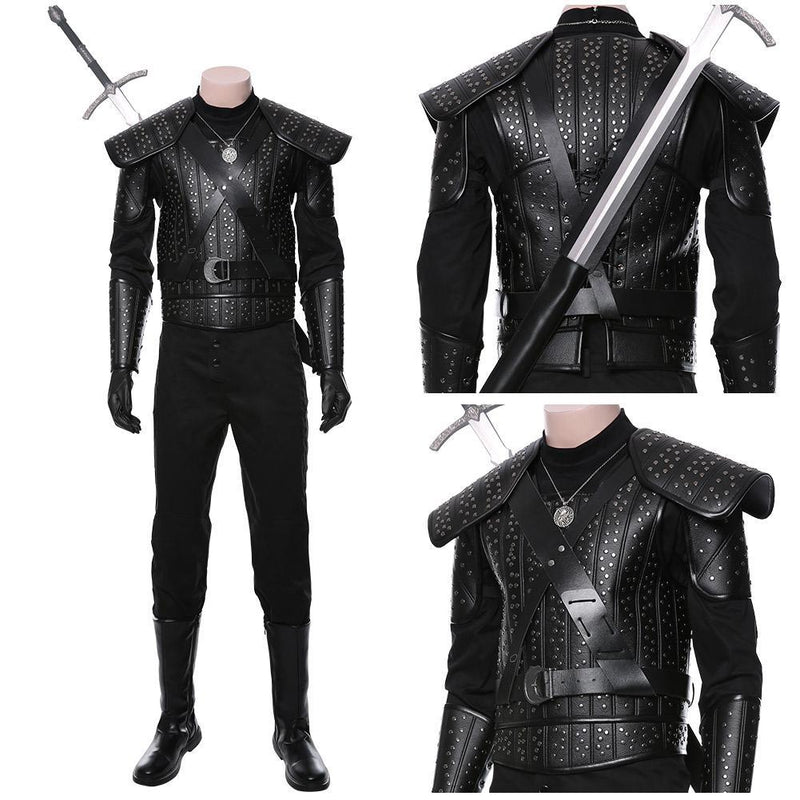 The Witcher Cavill Geralt Of Rivia Uniform Cosplay Costume - CrazeCosplay