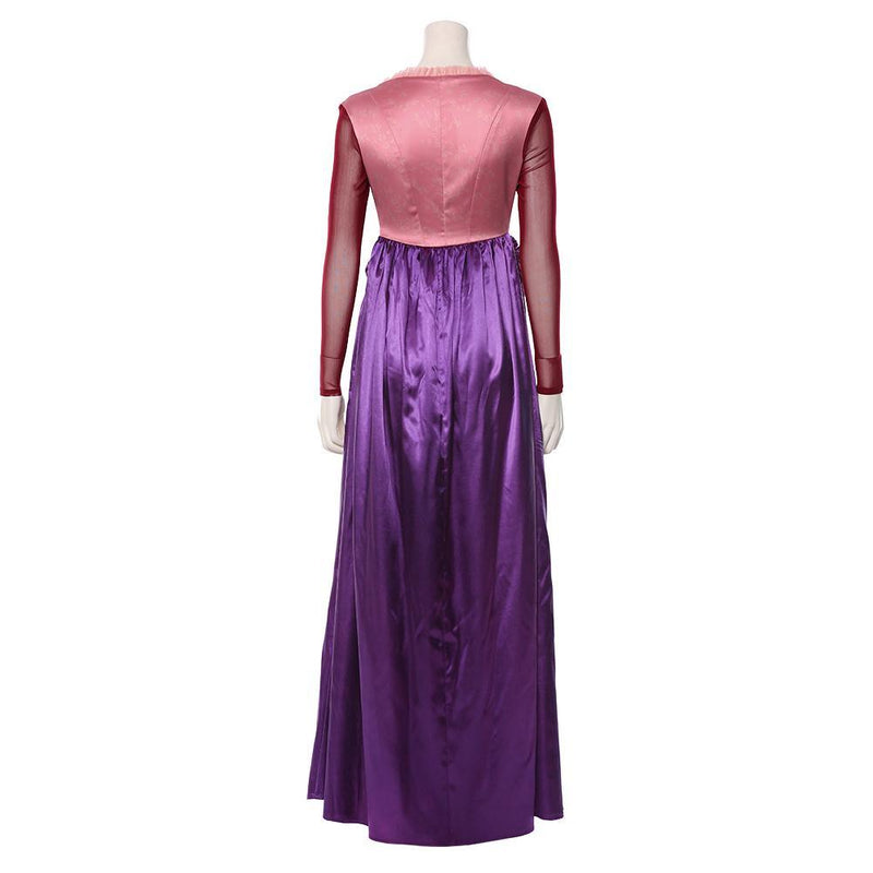 Disney Hocus Pocus Sarah Sanderson Sexy Witch Robe Purple Dress Outfit Halloween Carnival Cosplay Costume for Adult - CrazeCosplay