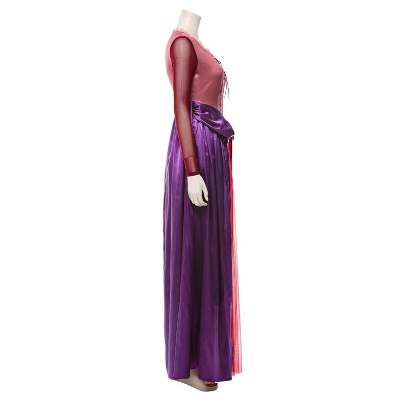 Disney Hocus Pocus Sarah Sanderson Sexy Witch Robe Purple Dress Outfit Halloween Carnival Cosplay Costume for Adult - CrazeCosplay