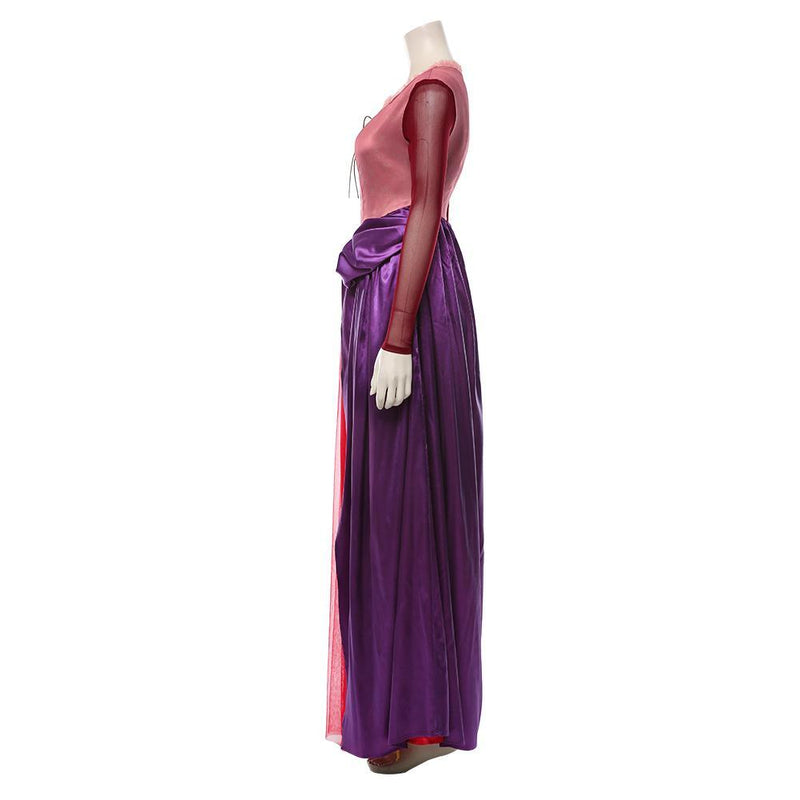 Disney Hocus Pocus Sarah Sanderson Sexy Witch Robe Purple Dress Outfit Halloween Carnival Cosplay Costume for Adult - CrazeCosplay