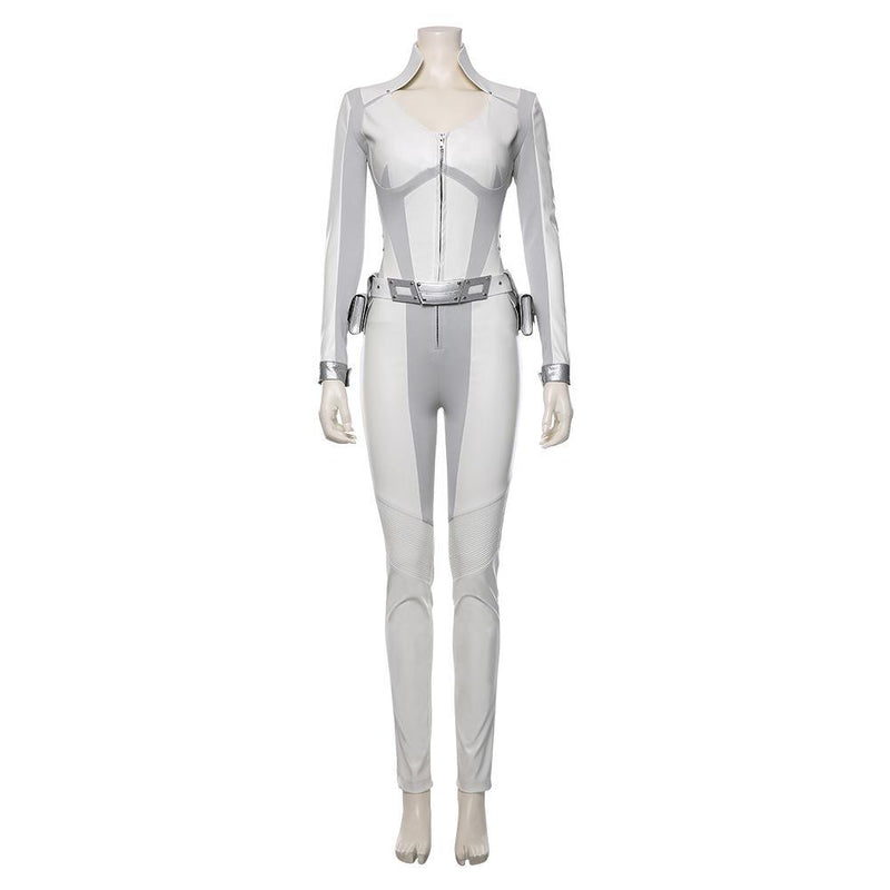 Legends of Tomorrow Sara Lance Cosplay Costume White Canary Halloween Costumes for Adult Women DC Superhero Outfit Jumpsuit - CrazeCosplay