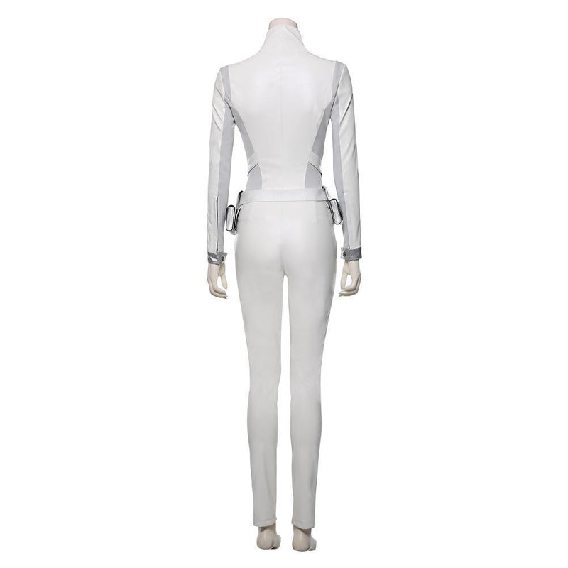 Legends of Tomorrow Sara Lance Cosplay Costume White Canary Halloween Costumes for Adult Women DC Superhero Outfit Jumpsuit - CrazeCosplay