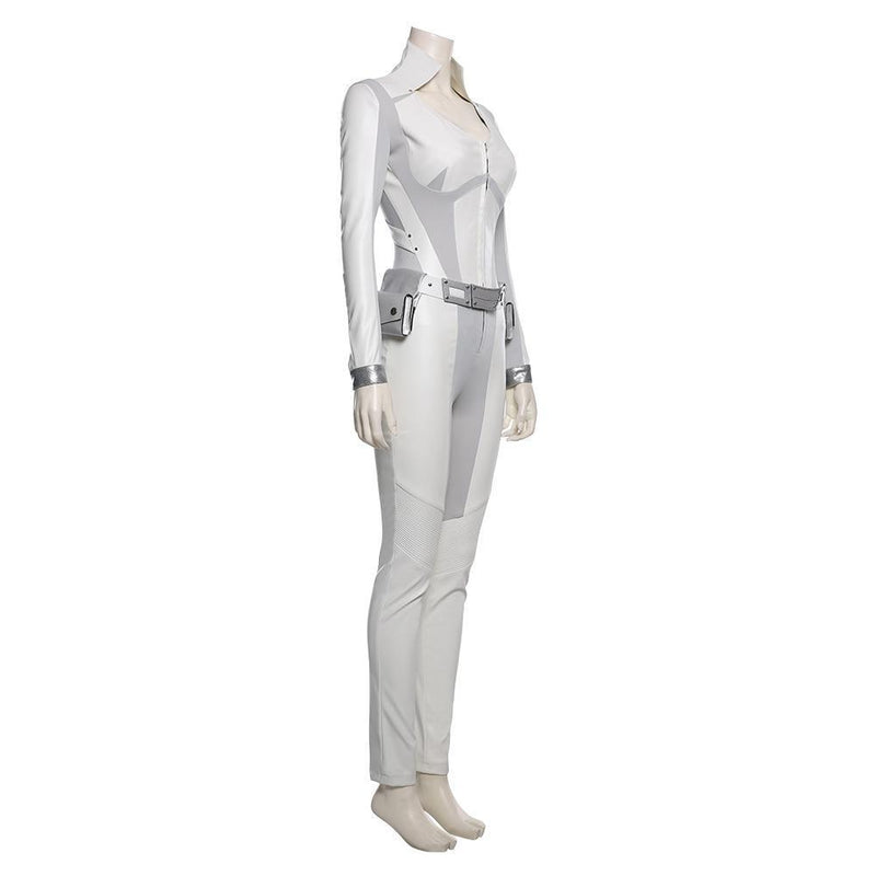 Legends of Tomorrow Sara Lance Cosplay Costume White Canary Halloween Costumes for Adult Women DC Superhero Outfit Jumpsuit - CrazeCosplay