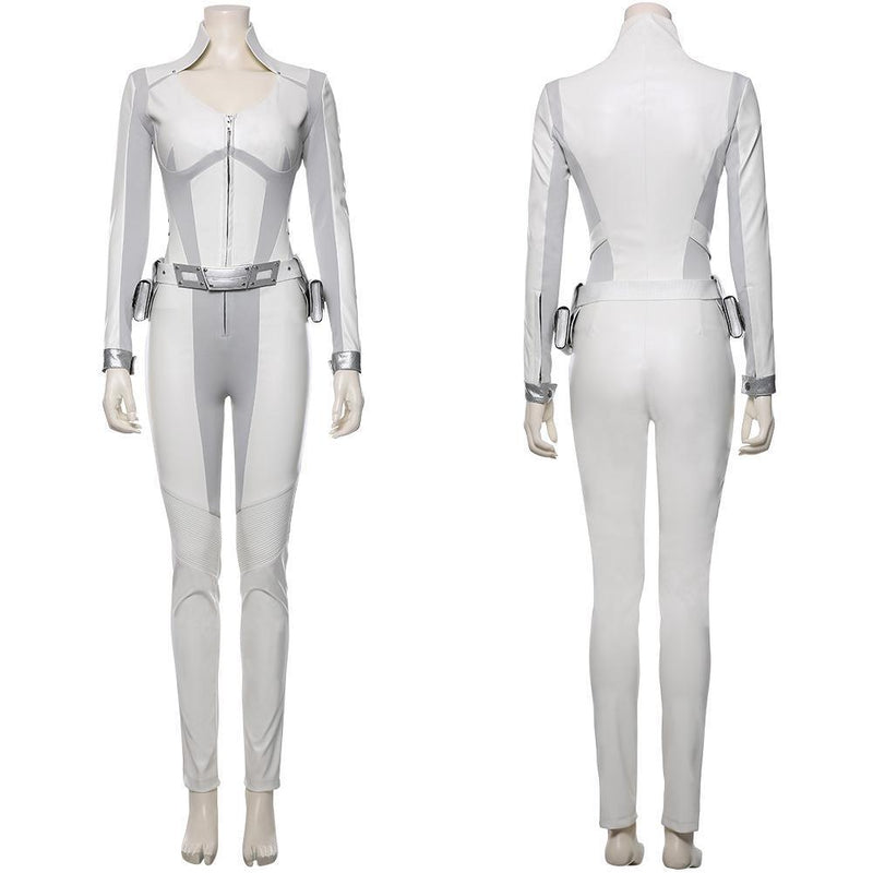 Legends of Tomorrow Sara Lance Cosplay Costume White Canary Halloween Costumes for Adult Women DC Superhero Outfit Jumpsuit - CrazeCosplay