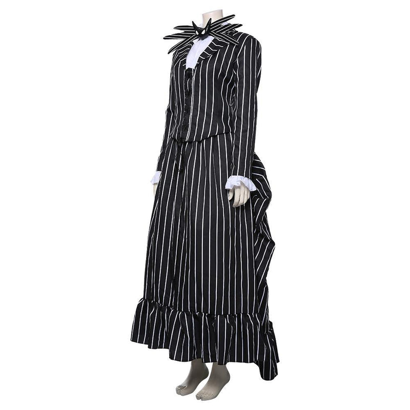 The Nightmare Before Christmas Jack Skellington Striped Outfit Cosplay Costume - CrazeCosplay