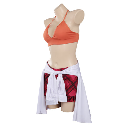 Nami Costume Top Skirt One Piece Film Red Cosplay Suit - CrazeCosplay