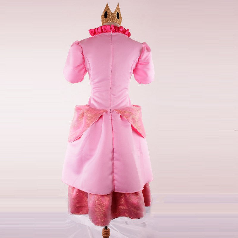 Princess Peach Pink Dress Simple Book Week Costumes Mario Halloween Cosplay for Women - CrazeCosplay