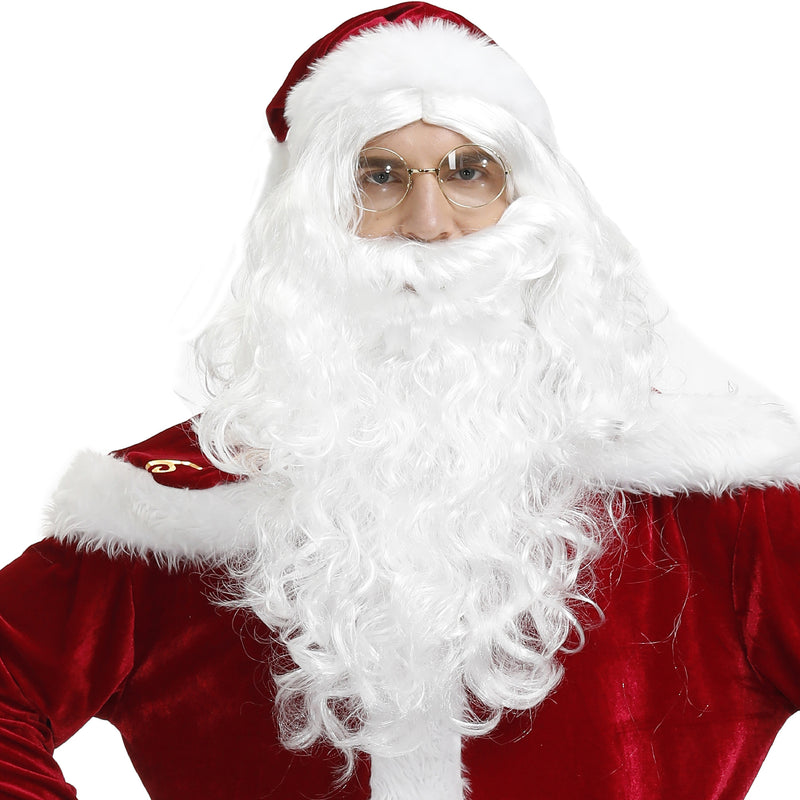 Christmas Professional Santa Claus Beard and Wig Set - CrazeCosplay