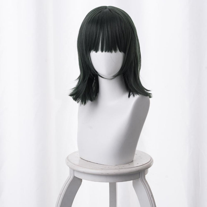 One Punch Man Fubuki Cosplay Wig Dark Green 40Cm - CrazeCosplay