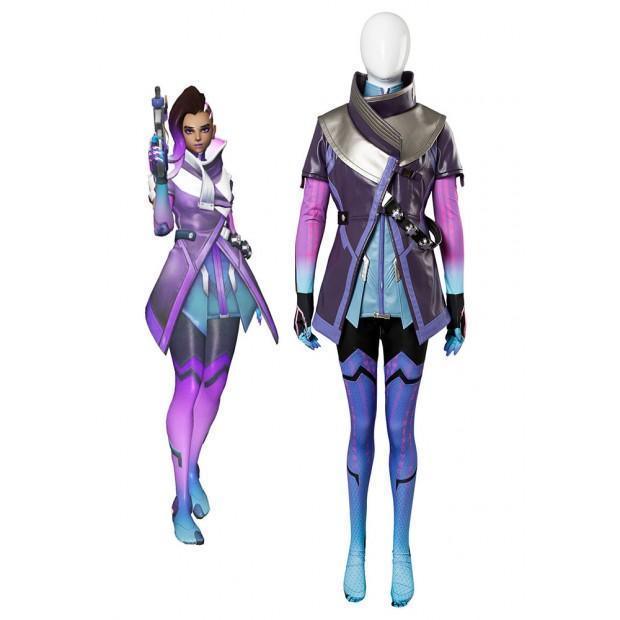 Overwatch Sombra Hacker Outfit Suit Cosplay Costume For Girls Females - CrazeCosplay