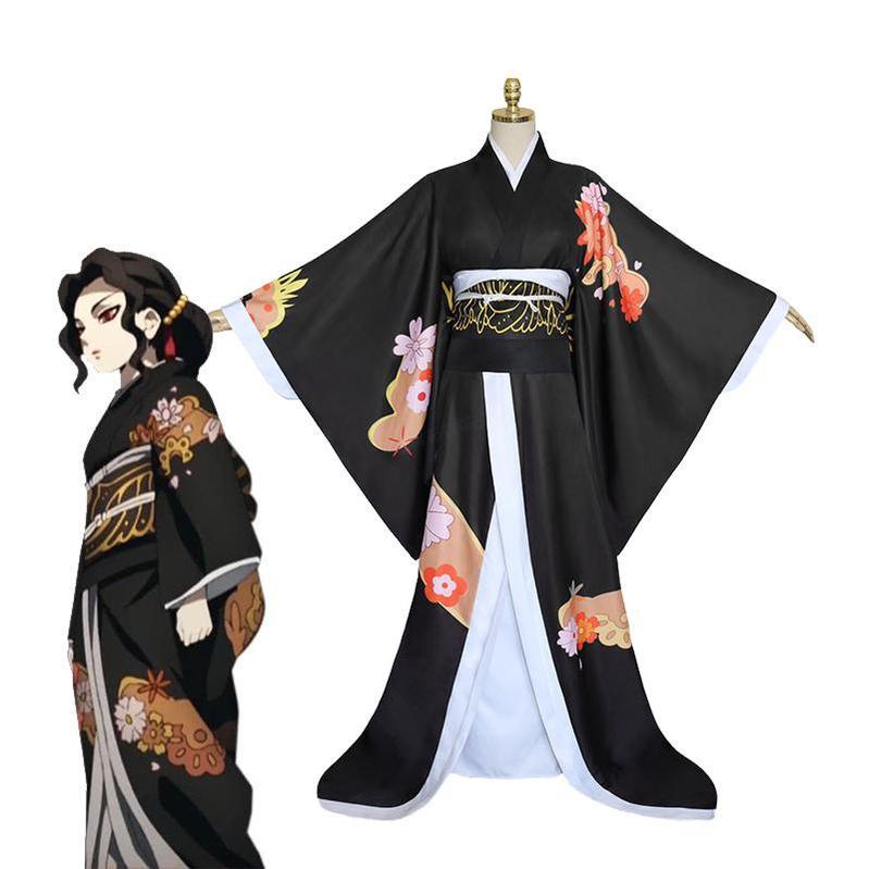 Kibutsuji Muzan Costume Demon Slayer Kimetsu No Yaiba Female Form Outfit Cosplay Costume - CrazeCosplay