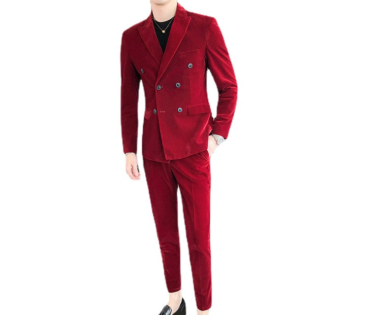 Austin Powers Red Velvet Suit Halloween Halloween Costume Cosplay Outfit for Adult - CrazeCosplay