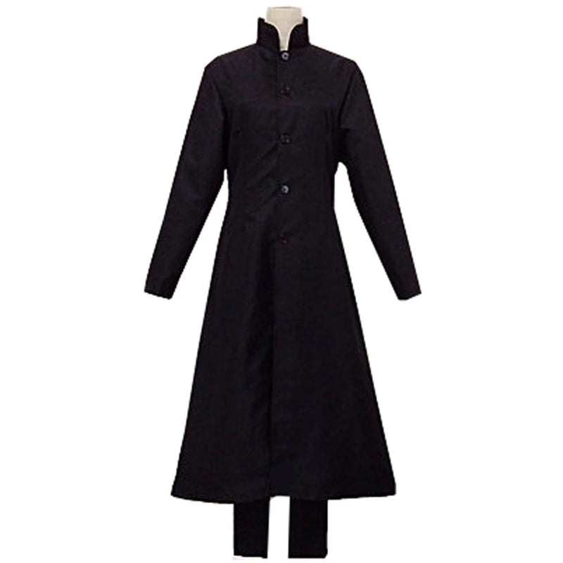 Matrix Neo Trench Coat Costume Black Wool - CrazeCosplay