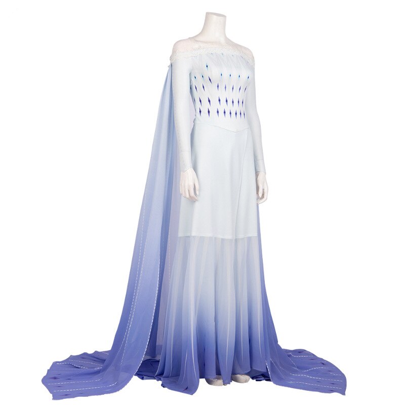 Elsa White Dress Frozen 2 Cosplay Costume Easy World Book Day Costumes for Teachers Adult - CrazeCosplay