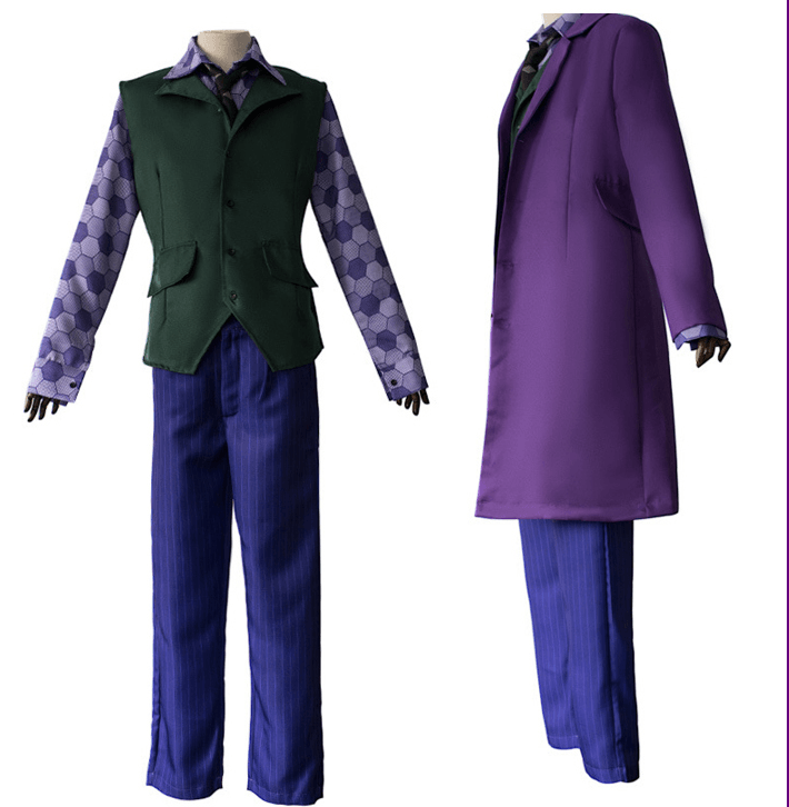 Dark Knight Joker Purple Wool Trench Coat Costume - CrazeCosplay