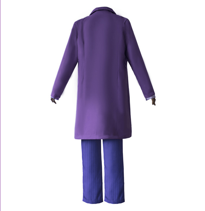 Dark Knight Joker Purple Wool Trench Coat Costume - CrazeCosplay