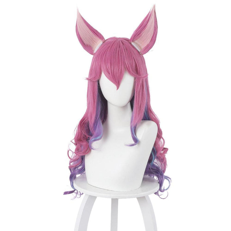 Lol Ahri The Nine Tailed Fox Cosplay Wig With Ears - CrazeCosplay